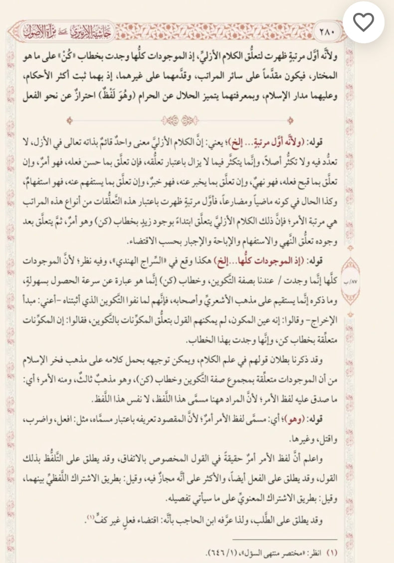 حاشية الإزميري على مرآة الأصول — قطع كبير (٢ج)